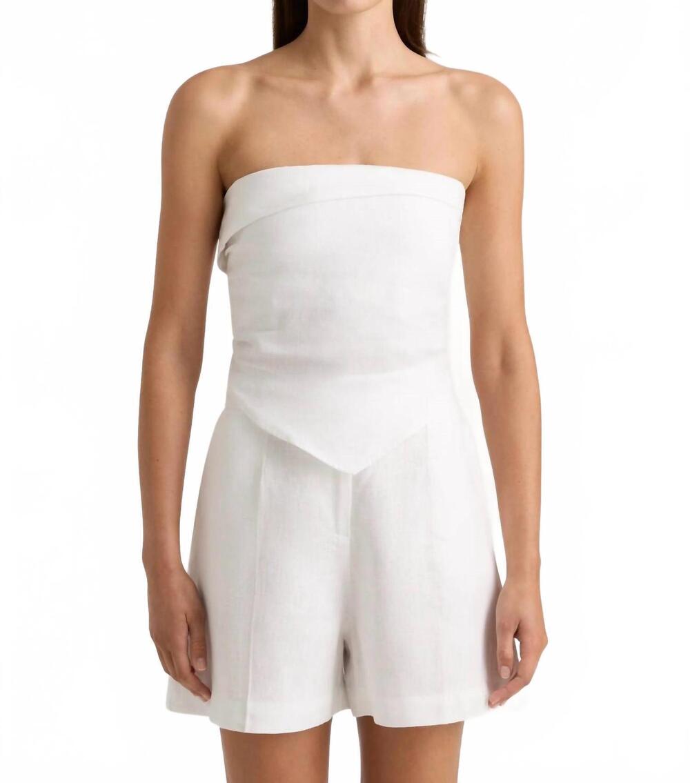 NEW FAITHFULL THE BRAND antibes strapless top in white